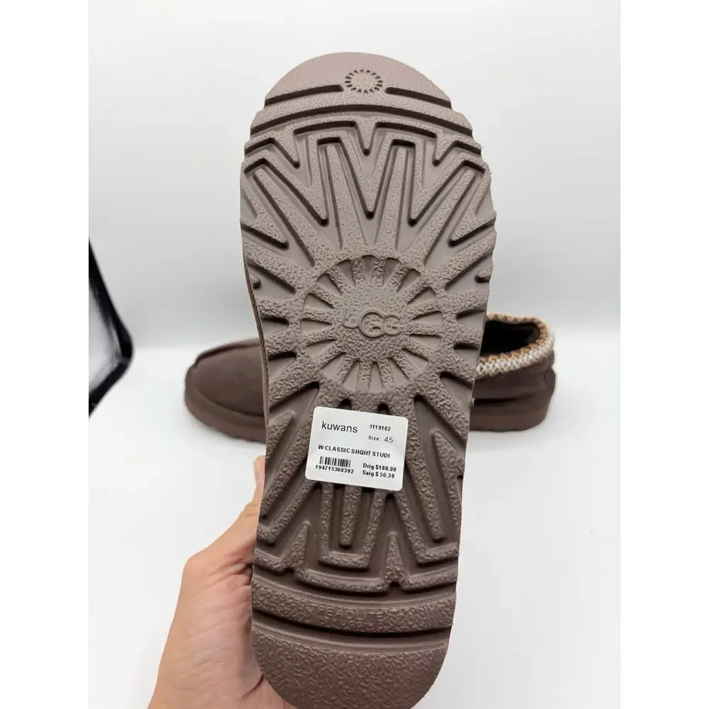 UGG Men's Tasman II Slippers Kuwans Dusted Cocoa Model 1174671 Sz 12 EU 45 w Bag